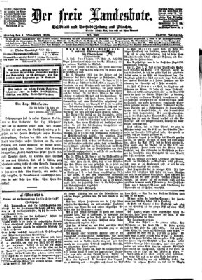 Der freie Landesbote Samstag 1. November 1873