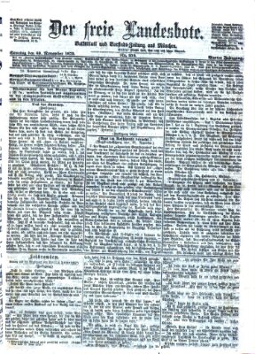 Der freie Landesbote Sonntag 30. November 1873