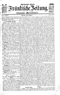 Fränkische Zeitung (Ansbacher Morgenblatt) Freitag 12. Januar 1872