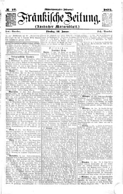 Fränkische Zeitung (Ansbacher Morgenblatt) Dienstag 16. Januar 1872