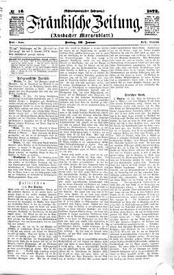 Fränkische Zeitung (Ansbacher Morgenblatt) Freitag 19. Januar 1872