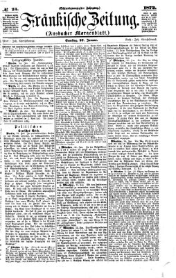 Fränkische Zeitung (Ansbacher Morgenblatt) Samstag 27. Januar 1872