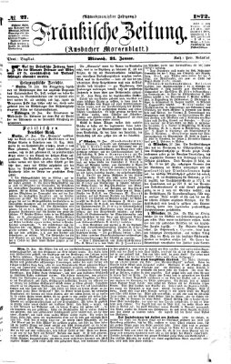 Fränkische Zeitung (Ansbacher Morgenblatt) Mittwoch 31. Januar 1872