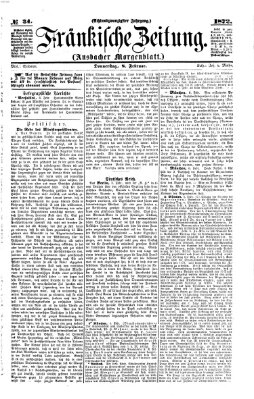 Fränkische Zeitung (Ansbacher Morgenblatt) Donnerstag 8. Februar 1872