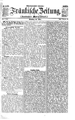 Fränkische Zeitung (Ansbacher Morgenblatt) Samstag 11. Mai 1872