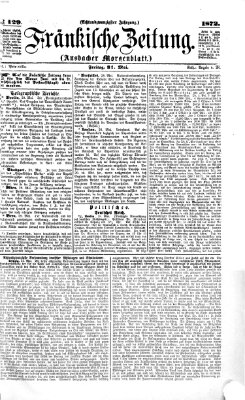 Fränkische Zeitung (Ansbacher Morgenblatt) Freitag 31. Mai 1872