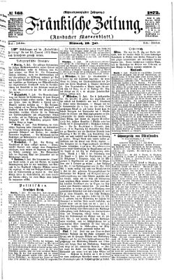 Fränkische Zeitung (Ansbacher Morgenblatt) Mittwoch 10. Juli 1872