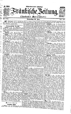 Fränkische Zeitung (Ansbacher Morgenblatt) Donnerstag 11. Juli 1872