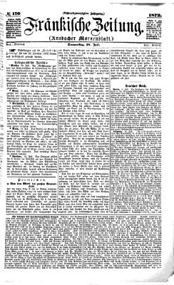 Fränkische Zeitung (Ansbacher Morgenblatt) Donnerstag 18. Juli 1872