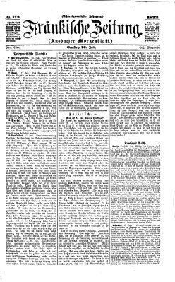 Fränkische Zeitung (Ansbacher Morgenblatt) Samstag 20. Juli 1872