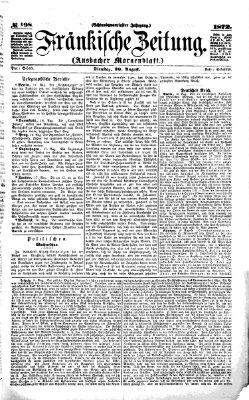 Fränkische Zeitung (Ansbacher Morgenblatt) Dienstag 20. August 1872