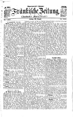 Fränkische Zeitung (Ansbacher Morgenblatt) Freitag 23. August 1872