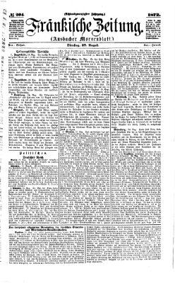 Fränkische Zeitung (Ansbacher Morgenblatt) Dienstag 27. August 1872