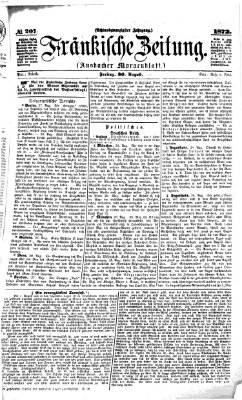 Fränkische Zeitung (Ansbacher Morgenblatt) Freitag 30. August 1872