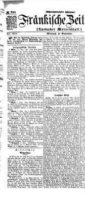 Fränkische Zeitung (Ansbacher Morgenblatt) Mittwoch 4. September 1872