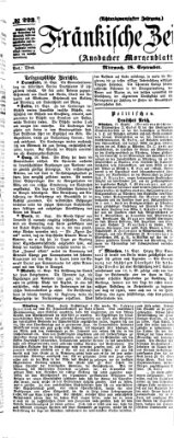 Fränkische Zeitung (Ansbacher Morgenblatt) Mittwoch 18. September 1872