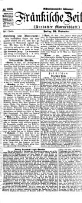 Fränkische Zeitung (Ansbacher Morgenblatt) Freitag 20. September 1872