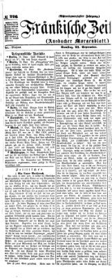 Fränkische Zeitung (Ansbacher Morgenblatt) Samstag 21. September 1872