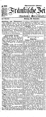 Fränkische Zeitung (Ansbacher Morgenblatt) Sonntag 22. September 1872