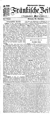 Fränkische Zeitung (Ansbacher Morgenblatt) Mittwoch 25. September 1872