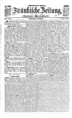 Fränkische Zeitung (Ansbacher Morgenblatt) Donnerstag 3. Oktober 1872