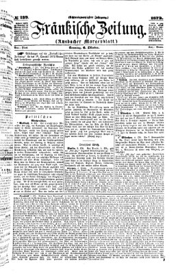 Fränkische Zeitung (Ansbacher Morgenblatt) Sonntag 6. Oktober 1872