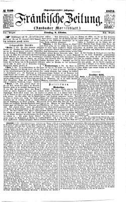 Fränkische Zeitung (Ansbacher Morgenblatt) Dienstag 8. Oktober 1872