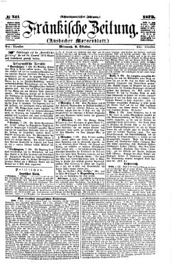 Fränkische Zeitung (Ansbacher Morgenblatt) Mittwoch 9. Oktober 1872