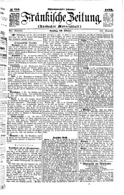 Fränkische Zeitung (Ansbacher Morgenblatt) Samstag 12. Oktober 1872