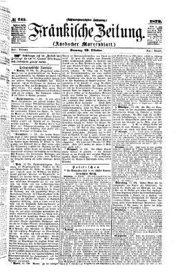 Fränkische Zeitung (Ansbacher Morgenblatt) Sonntag 13. Oktober 1872