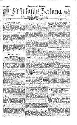 Fränkische Zeitung (Ansbacher Morgenblatt) Samstag 19. Oktober 1872