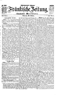 Fränkische Zeitung (Ansbacher Morgenblatt) Mittwoch 23. Oktober 1872