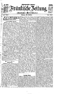 Fränkische Zeitung (Ansbacher Morgenblatt) Sonntag 27. Oktober 1872