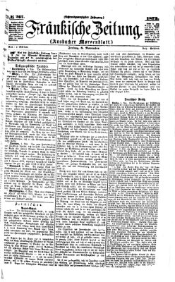 Fränkische Zeitung (Ansbacher Morgenblatt) Freitag 8. November 1872