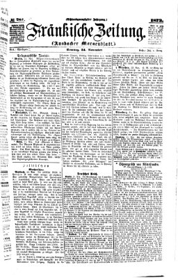 Fränkische Zeitung (Ansbacher Morgenblatt) Sonntag 24. November 1872