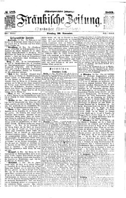 Fränkische Zeitung (Ansbacher Morgenblatt) Dienstag 26. November 1872