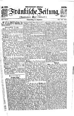 Fränkische Zeitung (Ansbacher Morgenblatt) Donnerstag 5. Dezember 1872