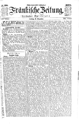 Fränkische Zeitung (Ansbacher Morgenblatt) Freitag 6. Dezember 1872