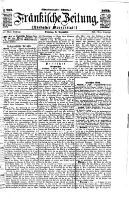 Fränkische Zeitung (Ansbacher Morgenblatt) Sonntag 8. Dezember 1872