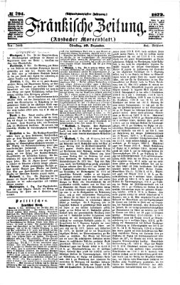 Fränkische Zeitung (Ansbacher Morgenblatt) Dienstag 10. Dezember 1872