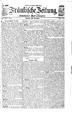 Fränkische Zeitung (Ansbacher Morgenblatt) Freitag 13. Dezember 1872