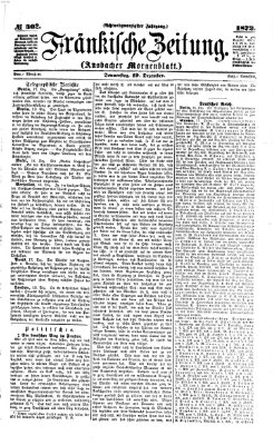 Fränkische Zeitung (Ansbacher Morgenblatt) Donnerstag 19. Dezember 1872