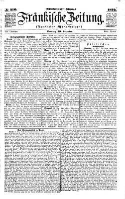 Fränkische Zeitung (Ansbacher Morgenblatt) Sonntag 29. Dezember 1872