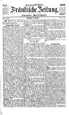 Fränkische Zeitung (Ansbacher Morgenblatt) Samstag 4. Januar 1873