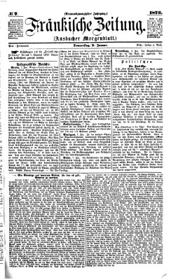 Fränkische Zeitung (Ansbacher Morgenblatt) Donnerstag 9. Januar 1873