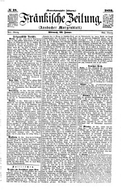 Fränkische Zeitung (Ansbacher Morgenblatt) Mittwoch 22. Januar 1873