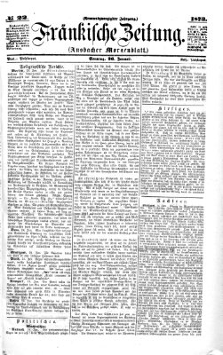 Fränkische Zeitung (Ansbacher Morgenblatt) Sonntag 26. Januar 1873