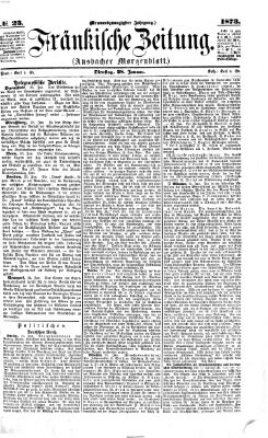 Fränkische Zeitung (Ansbacher Morgenblatt) Dienstag 28. Januar 1873