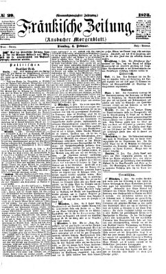 Fränkische Zeitung (Ansbacher Morgenblatt) Dienstag 4. Februar 1873