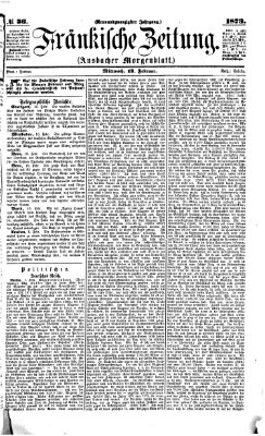 Fränkische Zeitung (Ansbacher Morgenblatt) Mittwoch 12. Februar 1873